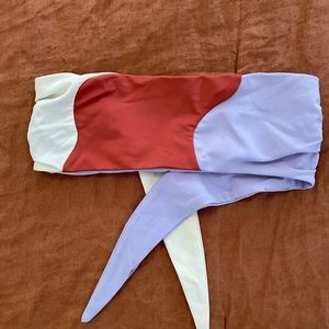 SIZE SMALL STRAPLESS MARA HOFFMAN GEOMETRIC PRINT BIKINI TOP